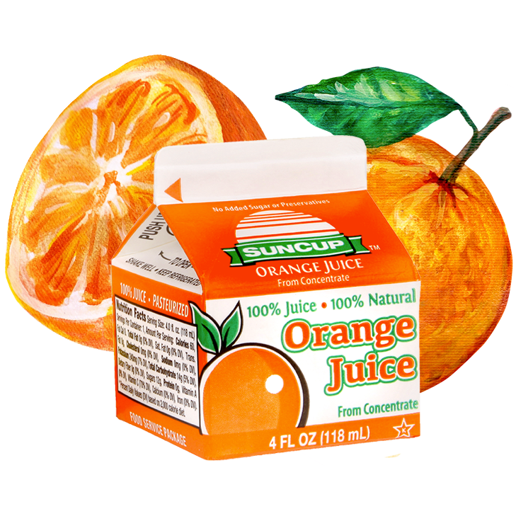 Orange juice discount cups